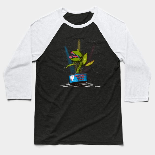 Dancing with the Plants: Audrey II Baseball T-Shirt by ikado